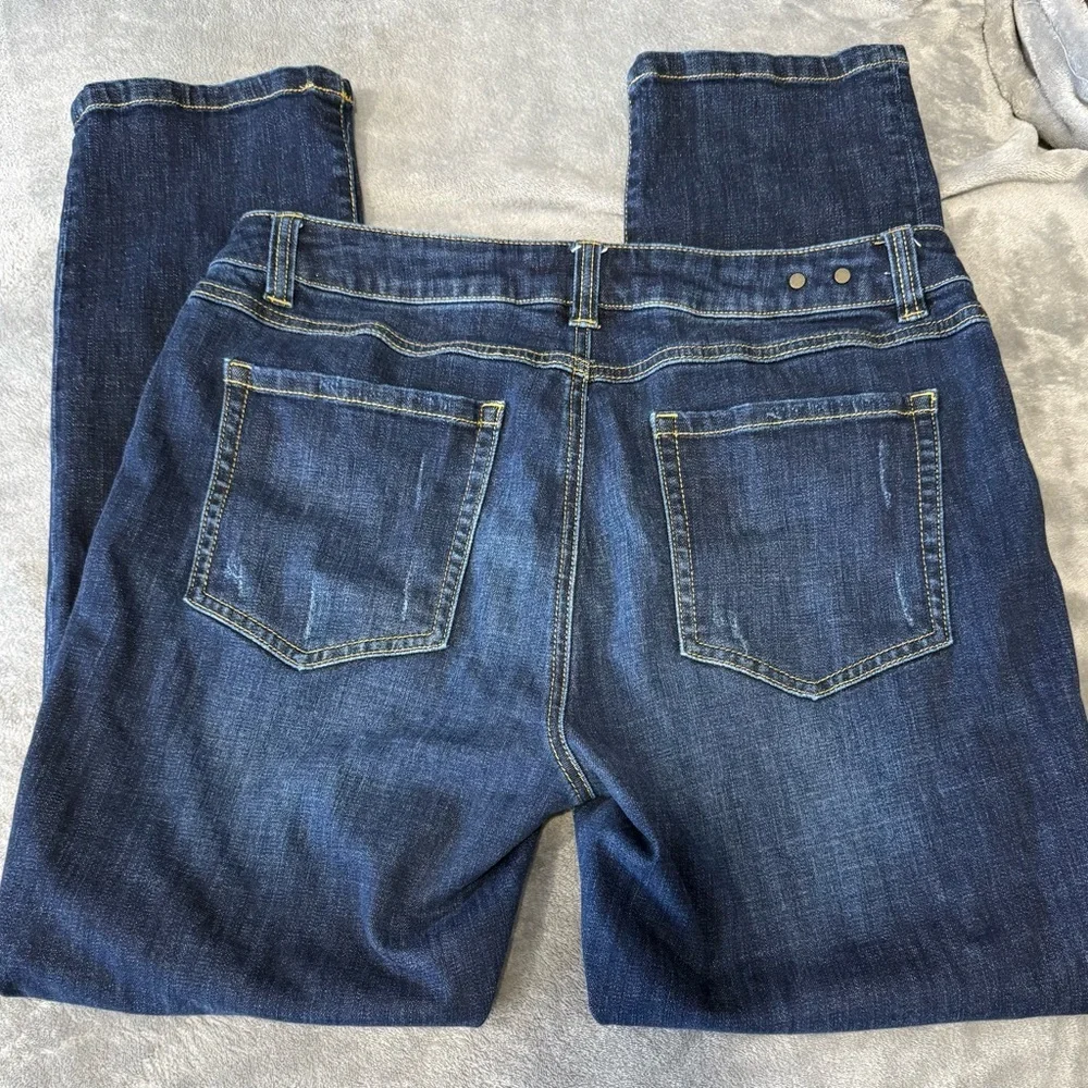 ~CAbi High Straight Distressed Jeans